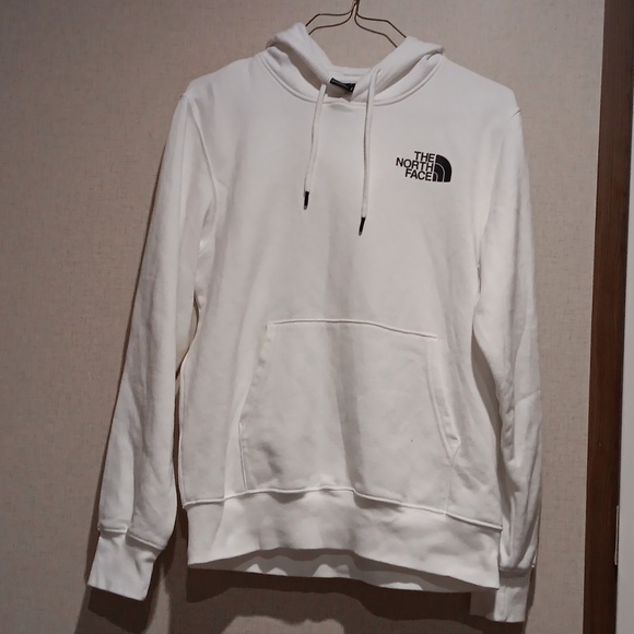 MEN THE NORTH FACE Box Logo Pullover Hoodie White Size S - Picture 1 of 5